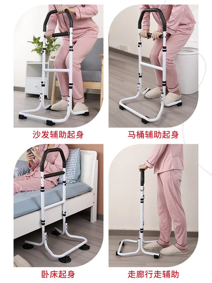 Elderly Walking Cane Non-Slip Mobility Aid Sturdy Support Walker for Balance Anti-Fall Walking Stick Adjustable Walking Frame