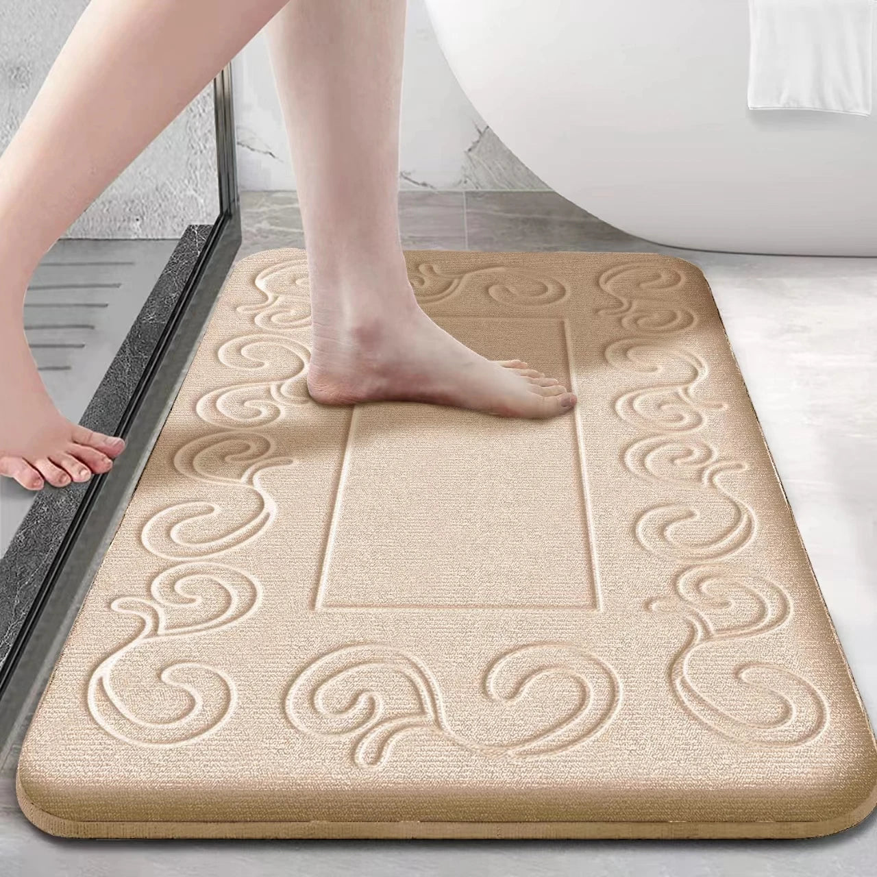 Anti slip absorbent bathroom mat bath mat ultra soft bathroom carpet machine washable bath rug home decoration