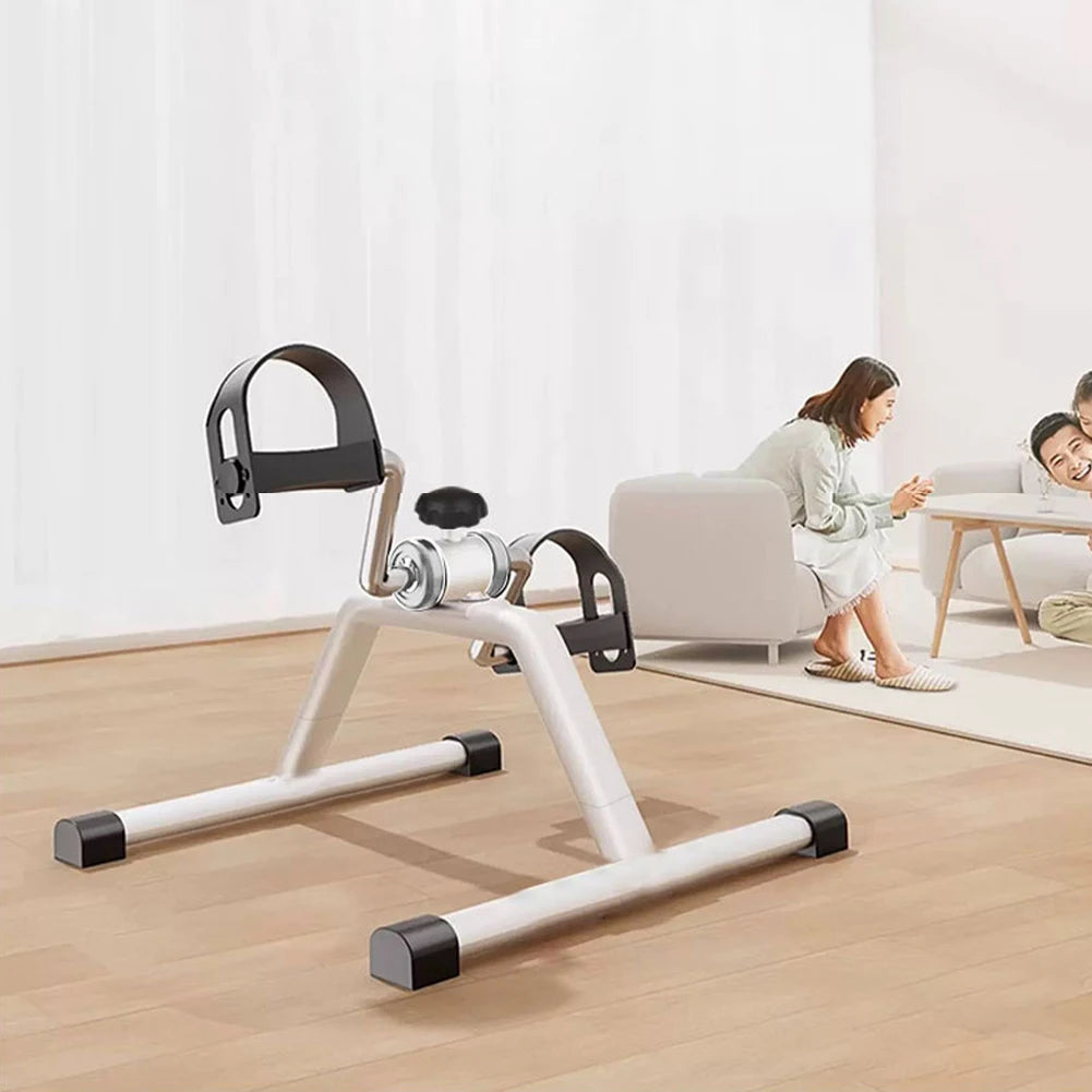 Mini Pedal Exerciser Exercise Bike Indoor Under Desk Bike Pedal Exerciser for Elderly Leg Rehabilitation Home Fitness Equipment