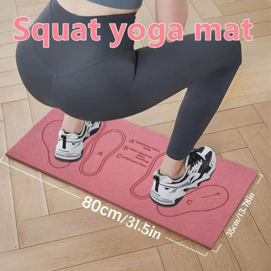 Thick Anti Slip Squat Mat, Suitable for Yoga, Pilates, and Gluteal Muscle Exercises - Home Gym, Exercise Mat