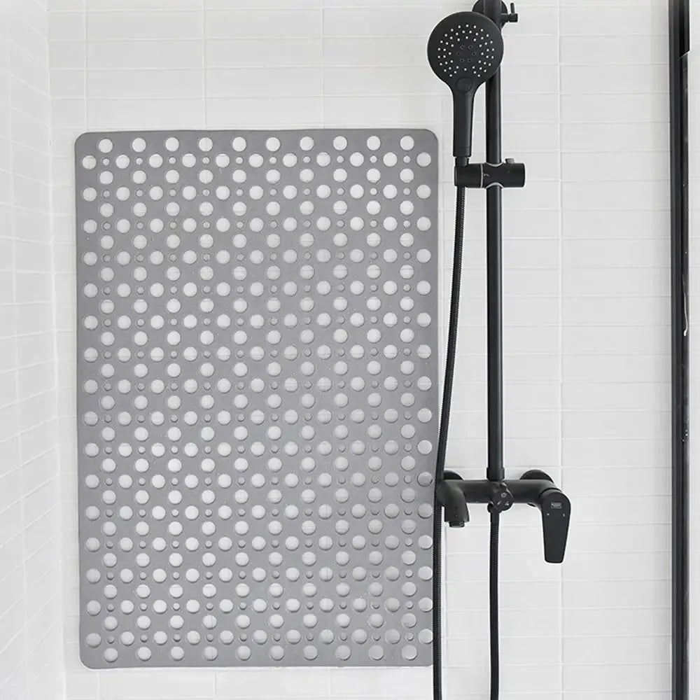 Slip Anti Mould Rubber Anti Slip Bath Mat with Drain Holes Machine Washable Antibacterial Resistant Shower Mat for Shower or Tub