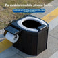 Portable Folding Toilet With PU Seat Cushion, Portable Toilet With Lid For RV, Car, Camping, Hiking, Travelling