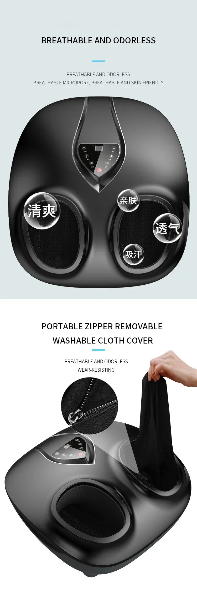 Foot Massager Electric Vibrator Shiatsu Heating Therapy Hot Compression Knead Roller Muscle Relaxation Pain Relief 6D Massage