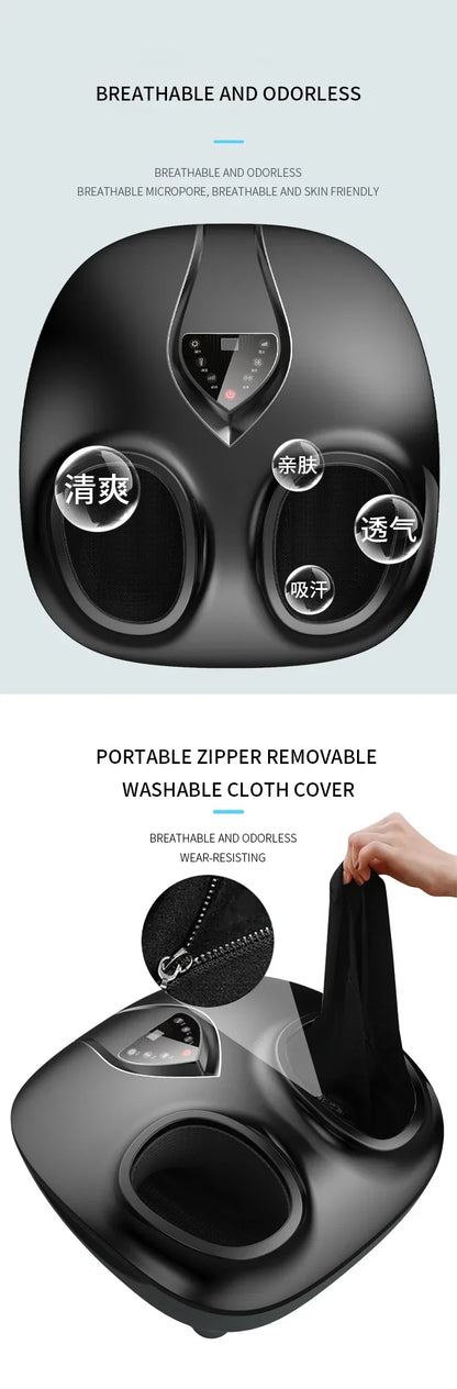 Foot Massager Electric Vibrator Shiatsu Heating Therapy Hot Compression Knead Roller Muscle Relaxation Pain Relief 6D Massage