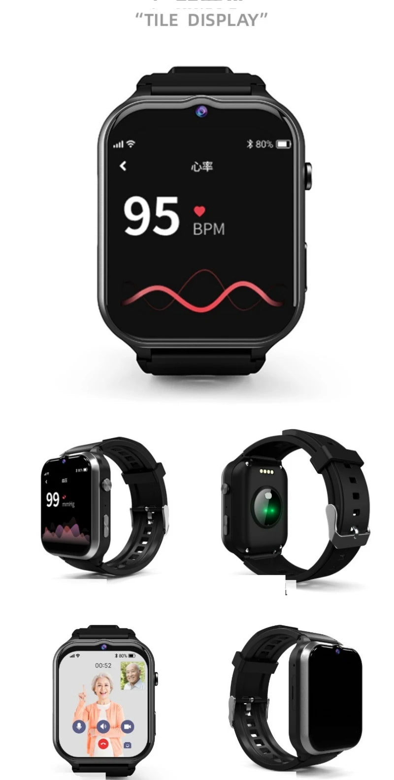 Elderly Smart Watch For Senior Falling Detection GPS Positioning 4G SOS Phone Call Medicine Remind Footprint Track HeartRate GK8