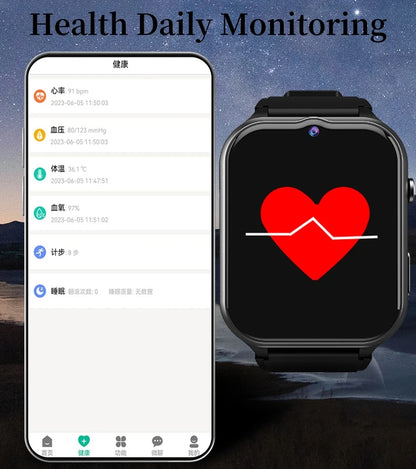 Elderly Smart Watch For Senior Falling Detection GPS Positioning 4G SOS Phone Call Medicine Remind Footprint Track HeartRate GK8