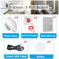 Caregiver Pager Panic Button Wireless Nurse Call Siren Alarm Buzzer System for Elderly Disabled Seniors Toliet Bathroom Hospital