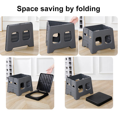 Portable Folding Toilet with Lid Travel Portable Potty Multifunctional Foldable Outdoor Camp Toilet for Emergencies