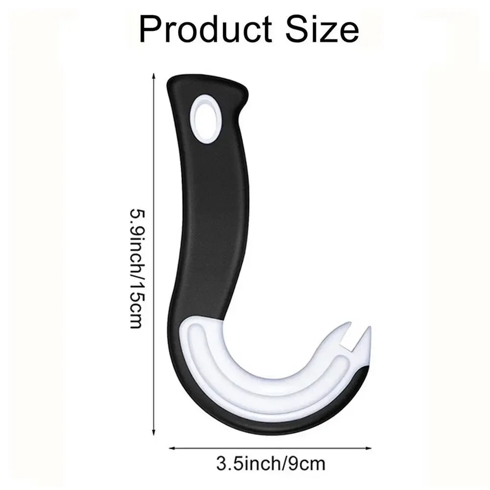 Portable J-Shaped Easy Grip Tin Openers Kitchen Non-Slip Jar Opener Lid Opening Tools Ring Pull Can Opener Multifunctional