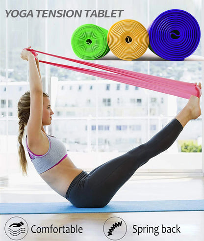 Resistance Bands Pilates Yoga Sport Training Fitness Exercise Home Gym Elastic Band Natural Rubber Latex Yoga Accessories