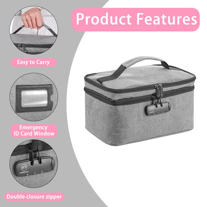 Medicine Storage Organizer Bag Empty, Travel Medicine Bag Pill Bottle Organizer Box, Home Medication Bag