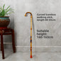 Anti-Slip Rubber Tip Bamboo Walking Cane T-aped ly Walking Sti Handheld ly People's Outdoor Travel king Poles