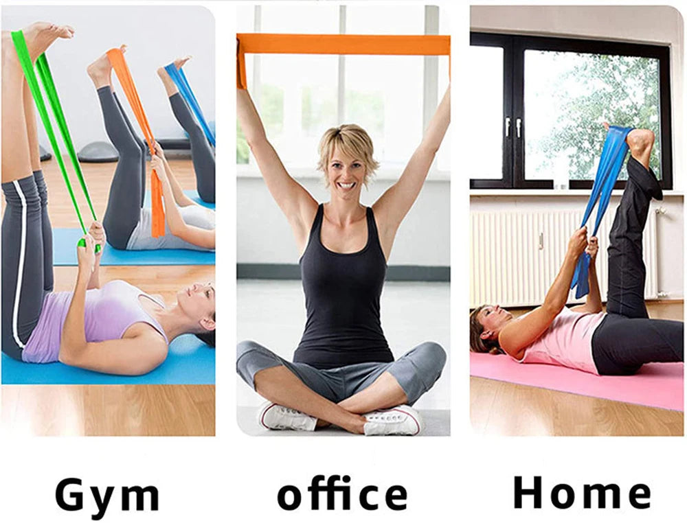 Resistance Bands Pilates Yoga Sport Training Fitness Exercise Home Gym Elastic Band Natural Rubber Latex Yoga Accessories