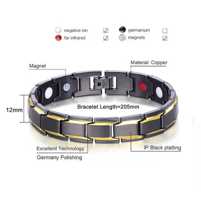 Healthy Bio Magnetic Bracelets for Women Men Therapy Bracelet Pain Relief Arthritis Magnet Bangle Carpal Tunnel Syndrome Jewelry