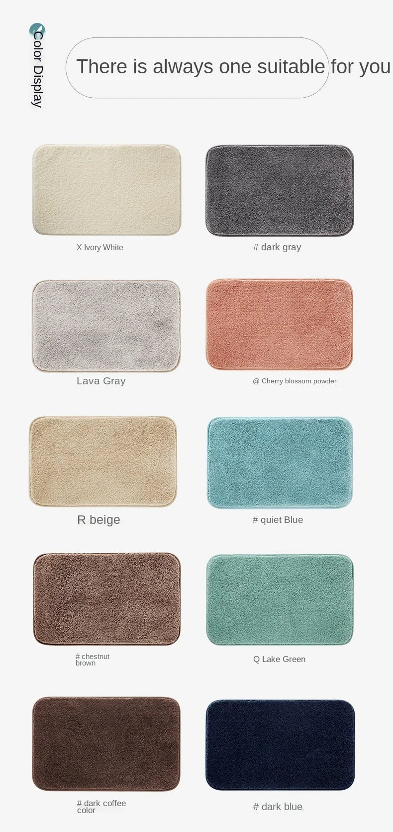 Anti Slip Comfortable Foot Floor Mats for Bathroom, Bathtub, Living Room Door, Stairs