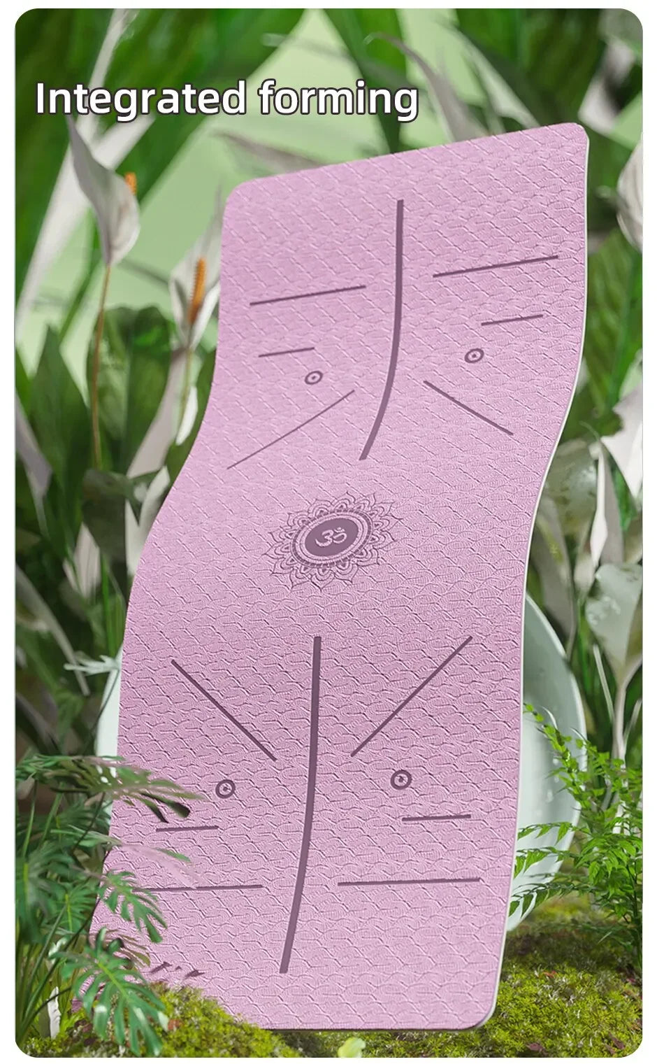 Yoga Mat, Anti Slip and Environmentally Friendly Fitness Exercise Mat with Shoulder Straps, Professional Yoga Mat, Suitable