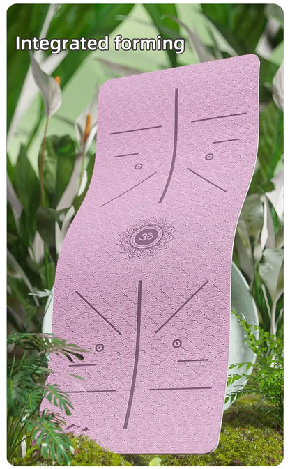 Yoga Mat, Anti Slip and Environmentally Friendly Fitness Exercise Mat with Shoulder Straps, Professional Yoga Mat, Suitable