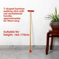 Anti-Slip Rubber Tip Bamboo Walking Cane T-aped ly Walking Sti Handheld ly People's Outdoor Travel king Poles
