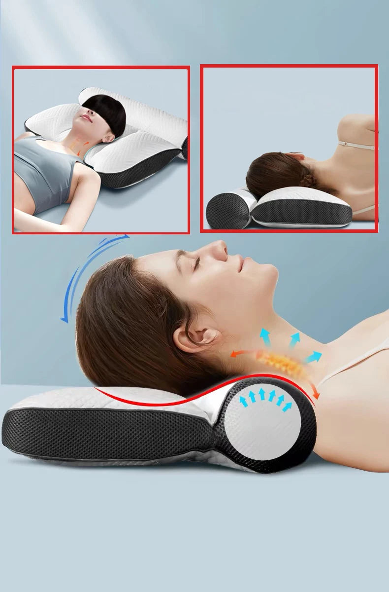 Orthopedic Neck Pillow Ergonomic Sleeping Pillow SPA Massage Pillow Breathable Memory Foam Help Sleep Relax Cervical Protection
