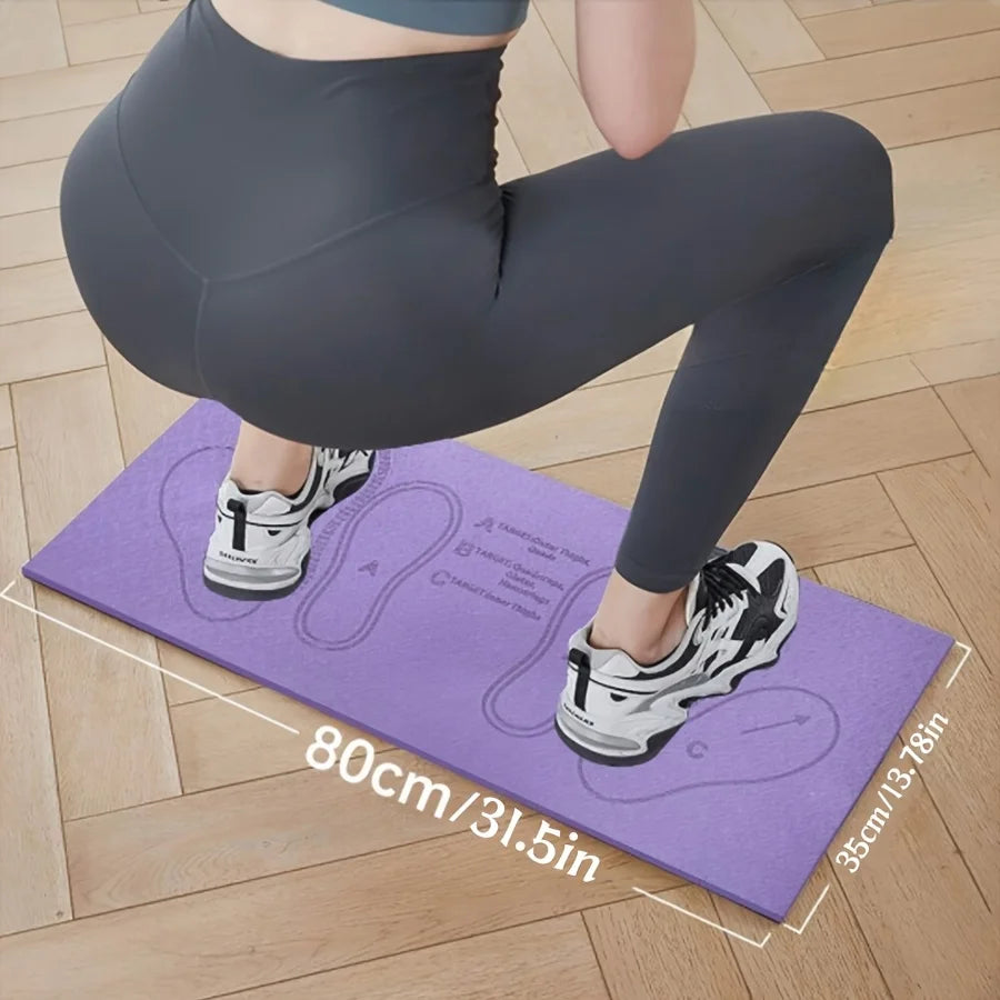 Thick Anti Slip Squat Mat, Suitable for Yoga, Pilates, and Gluteal Muscle Exercises - Home Gym, Exercise Mat