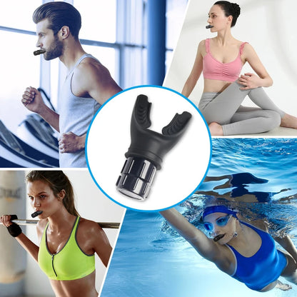 Breathing Exercise Device Trainer Lung Face Mouthpiece Fitness Respirator Exerciser Capacity Deep Breath Adjustable Respiratory