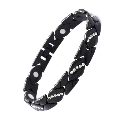 Magnetic Therapy Arthritis Pain Relief Bracelets for Women Magnetic Steel Titanium Health Bracelet with Crystal Fashion Jewelry