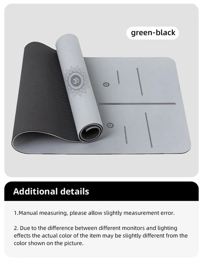 Yoga Mat, Anti Slip and Environmentally Friendly Fitness Exercise Mat with Shoulder Straps, Professional Yoga Mat, Suitable
