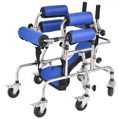 Children's Standing Frame Disabled Child Walker Walker Paraplegic Lower Limb Training Standing Frame with Wheel Walker