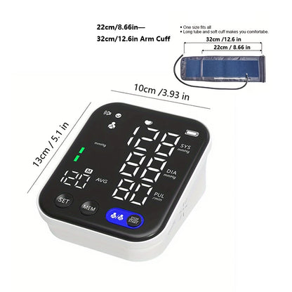 Electronic Tensiometer Portable Upper Arm BP Meter Digital Blood Pressure Monitors Automatic Measurement Cuff Sphygmomanometer