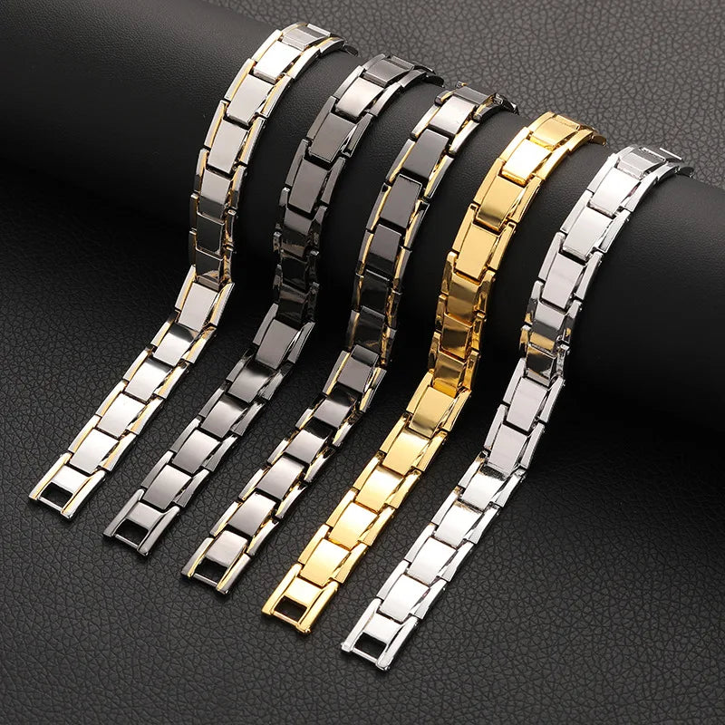 Healthy Bio Magnetic Bracelets for Women Men Therapy Bracelet Pain Relief Arthritis Magnet Bangle Carpal Tunnel Syndrome Jewelry