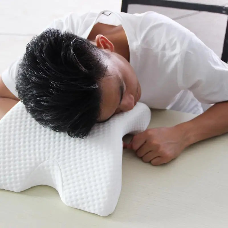 U-Shaped Curved Orthopedic Pillow for Sleep Memeory Foam Hand Pillow Hollow Orthopedic Products Neck Pillow Travel Side Sleepers